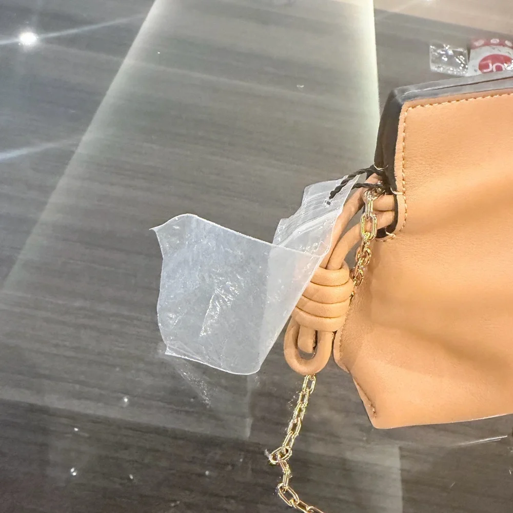 Loewe Camel Leather Crossbody with Gold Chain - Picture 2 of 9